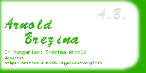 arnold brezina business card